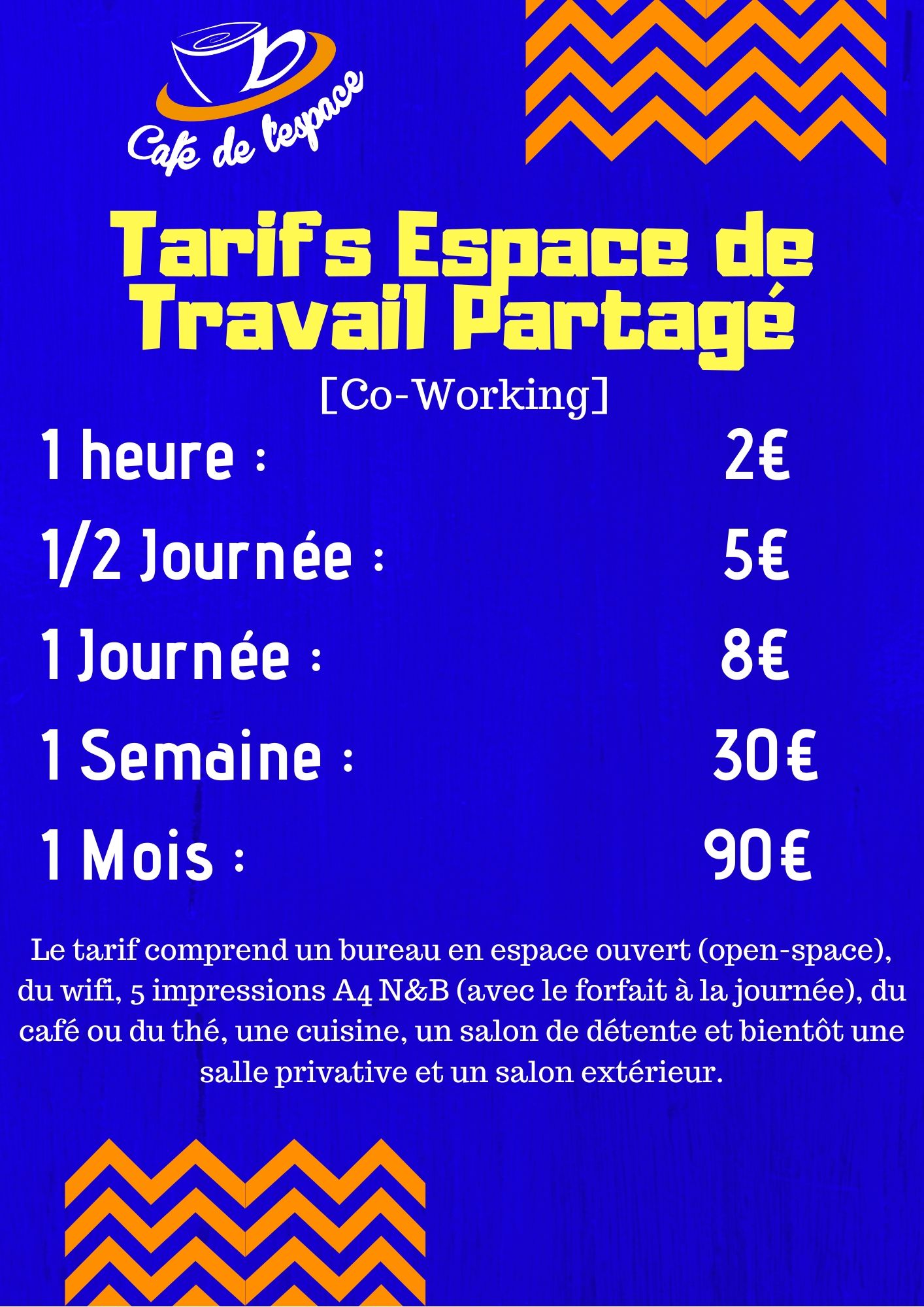 tarif coworking