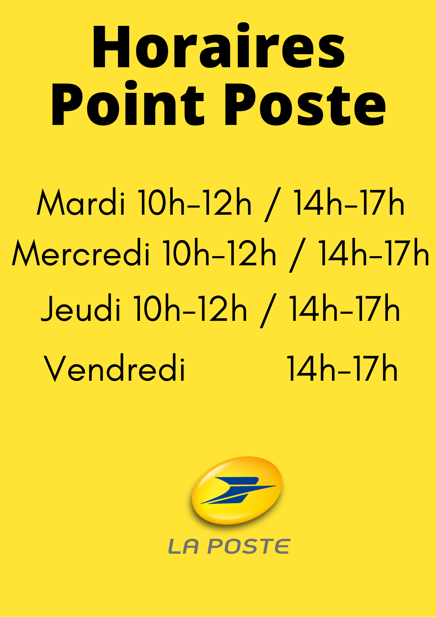 horaire poste